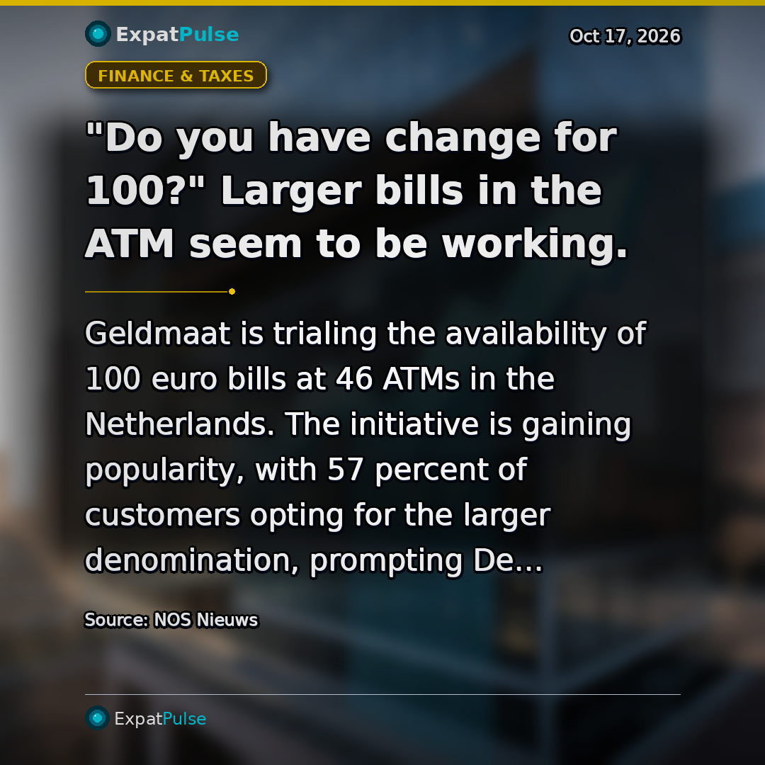 "Do you have change for 100?" Larger bills in the ATM seem to be working.