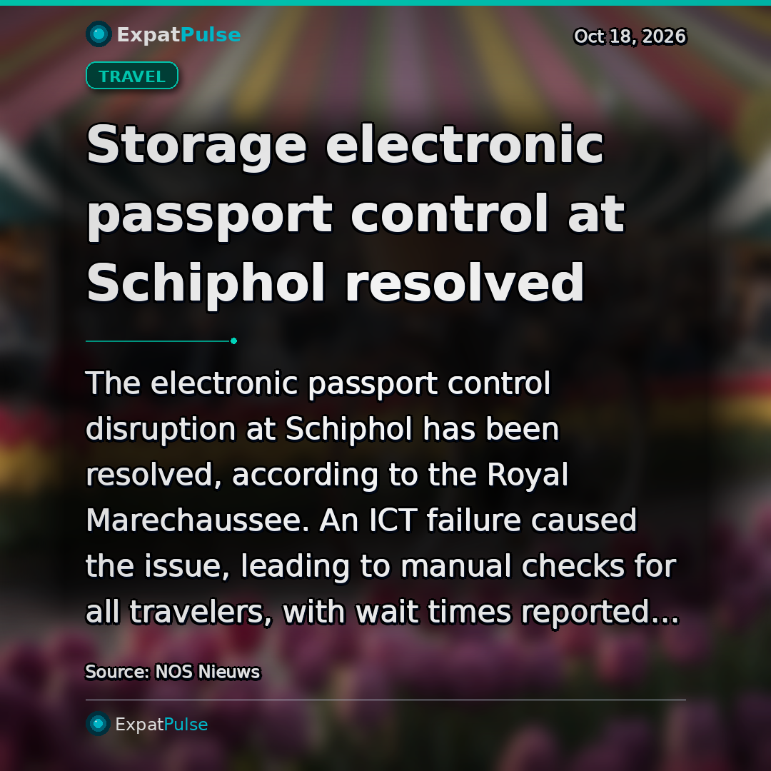 Storage electronic passport control at Schiphol resolved