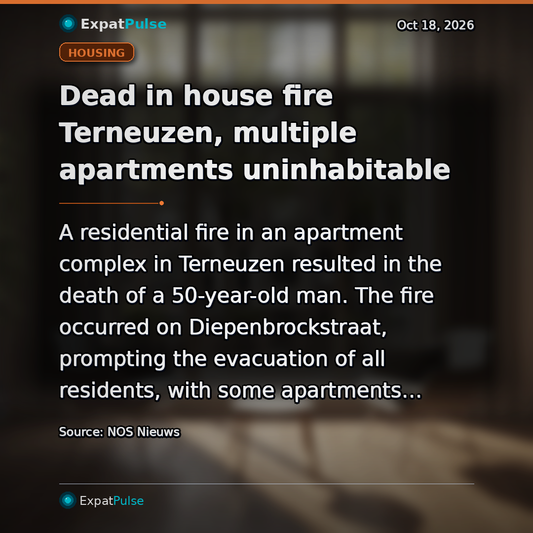 Dead in house fire Terneuzen, multiple apartments uninhabitable