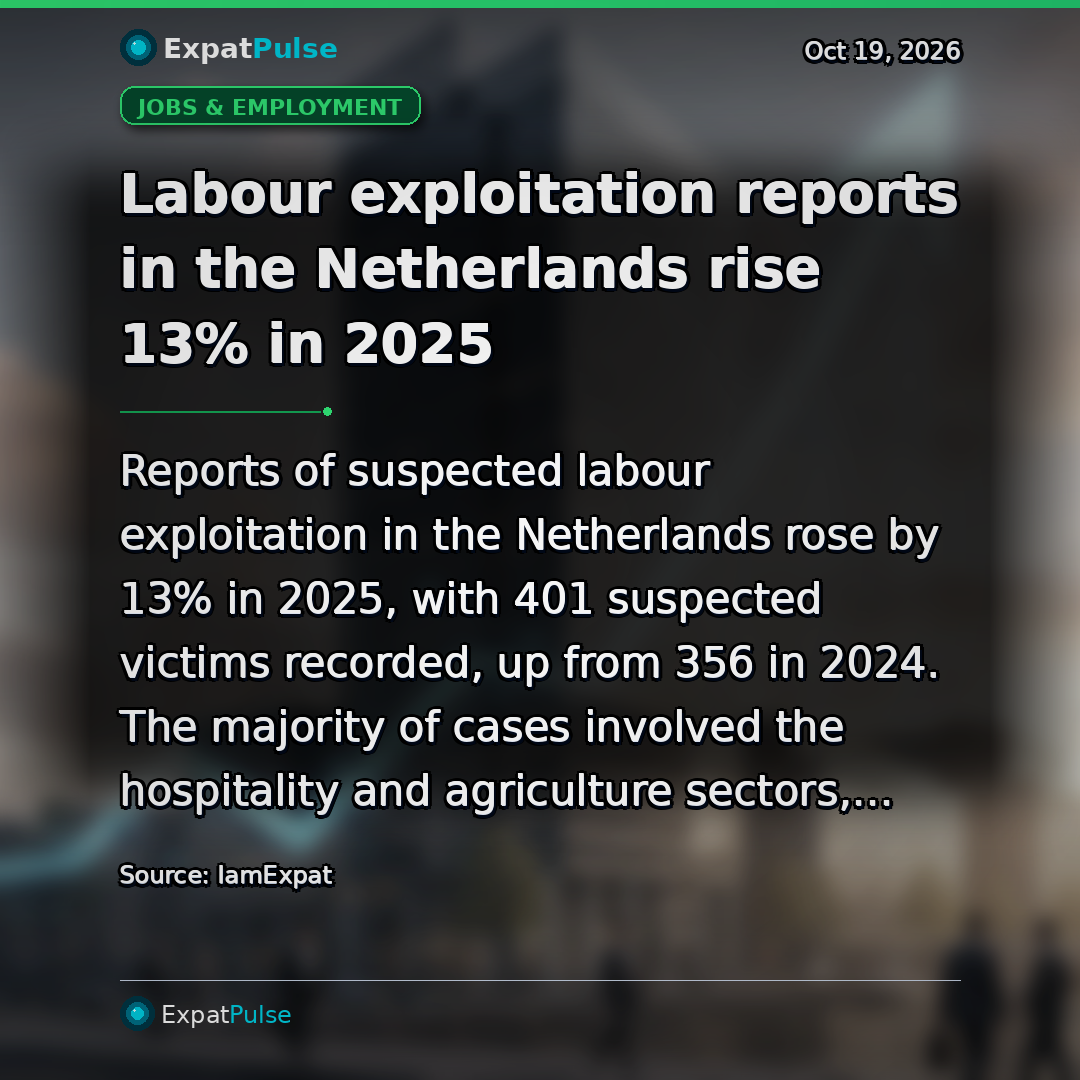 Labour exploitation reports in the Netherlands rise 13% in 2025