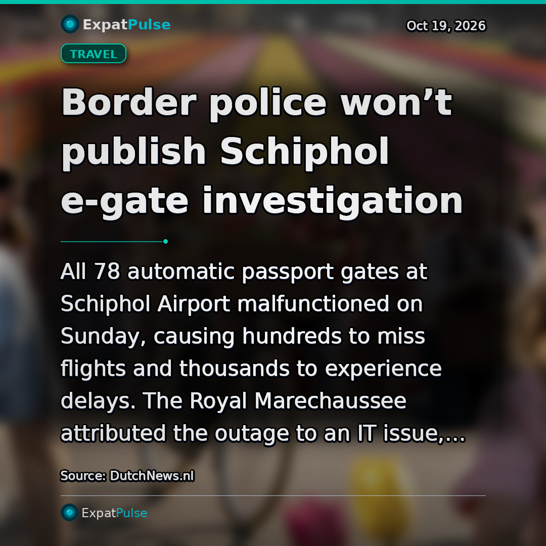 Border police won’t publish Schiphol e-gate investigation