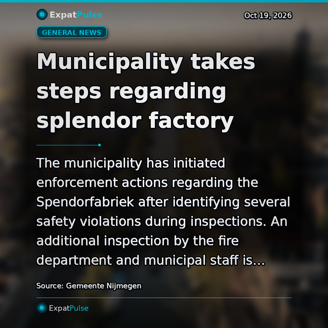 Municipality takes steps regarding splendor factory