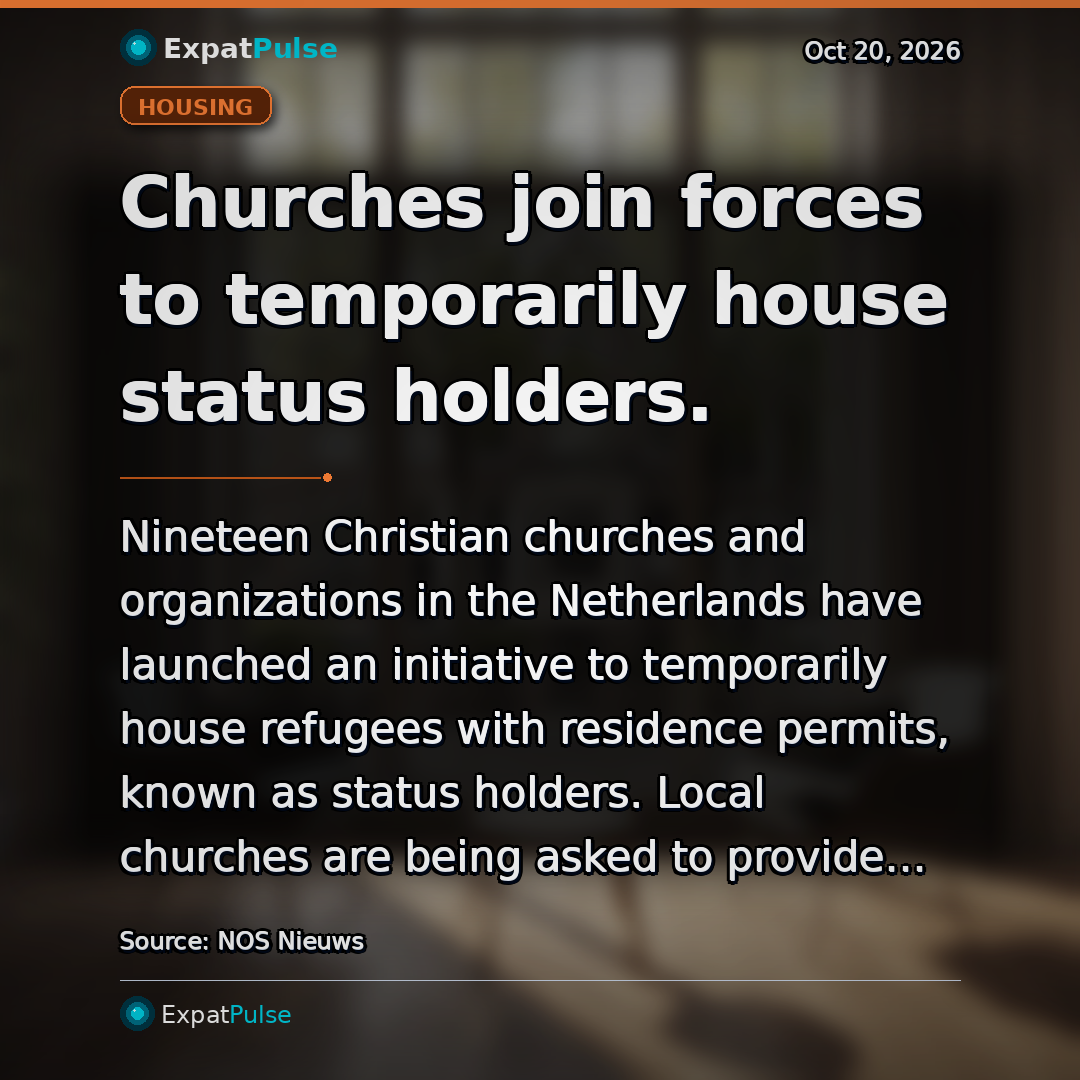 Churches join forces to temporarily house status holders.