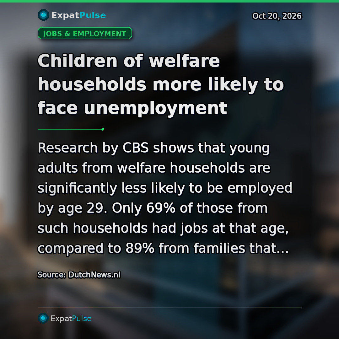 Children of welfare households more likely to face unemployment