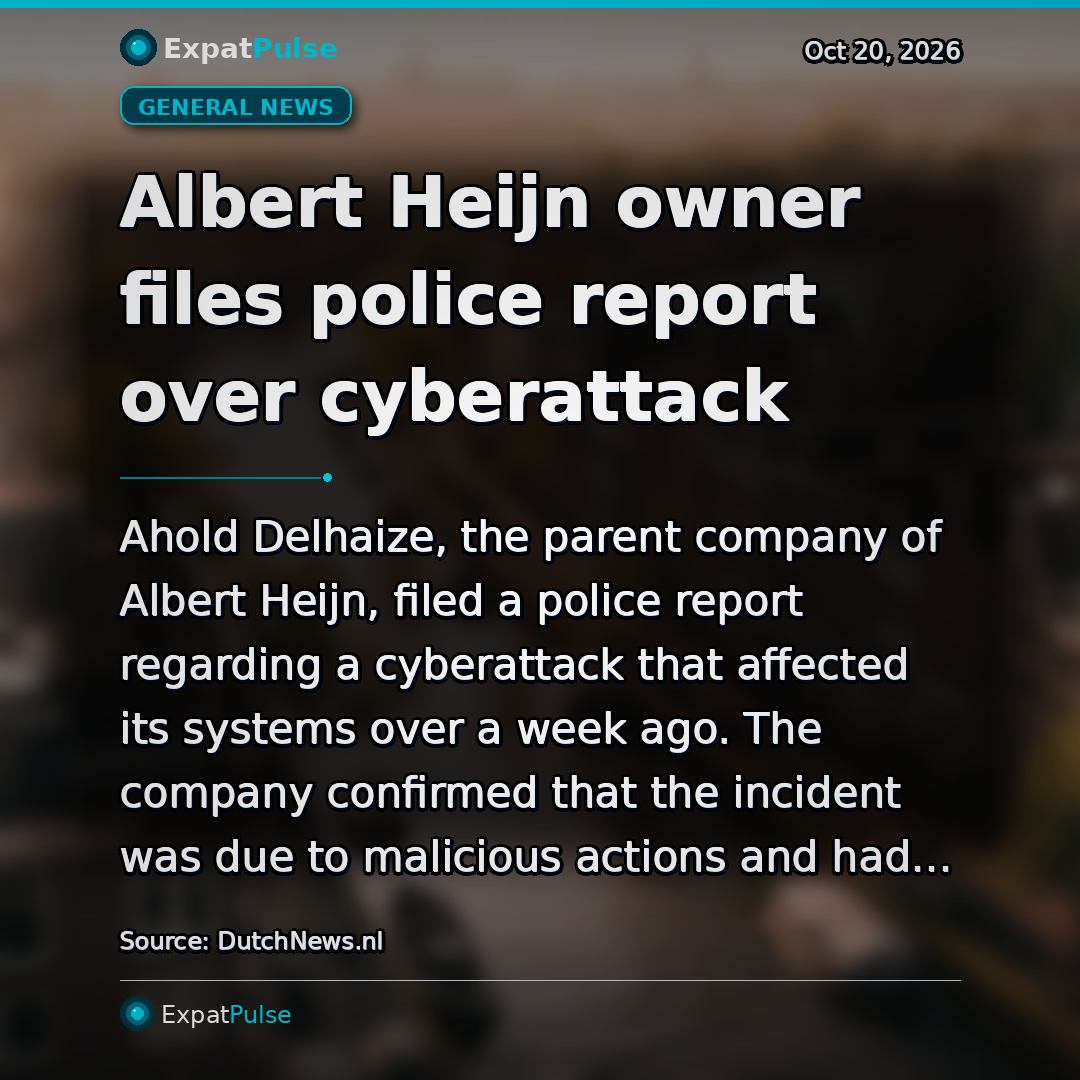 Albert Heijn owner files police report over cyberattack