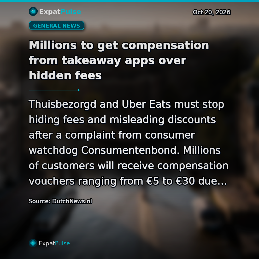 Millions to get compensation from takeaway apps over hidden fees