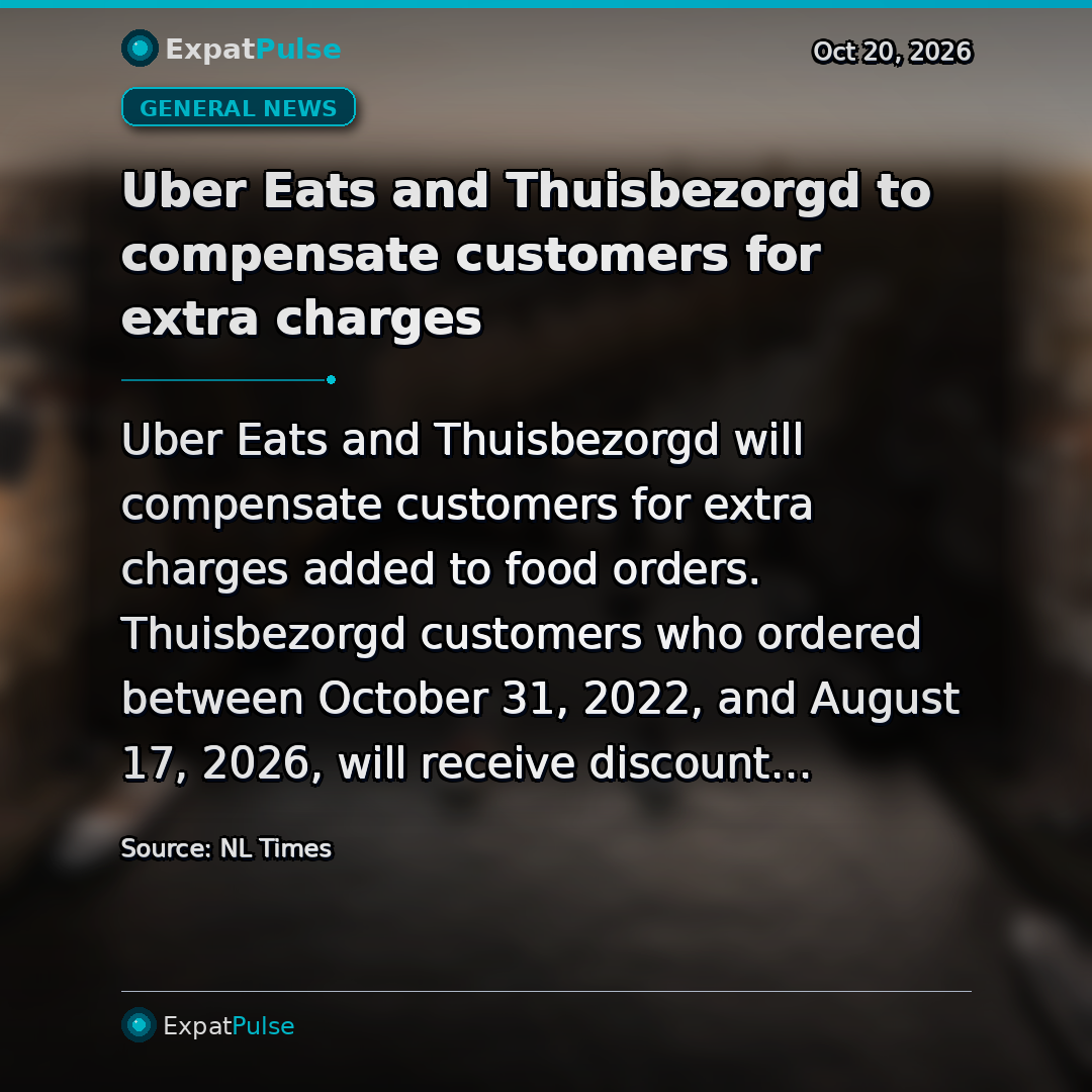 Uber Eats and Thuisbezorgd to compensate customers for extra charges
