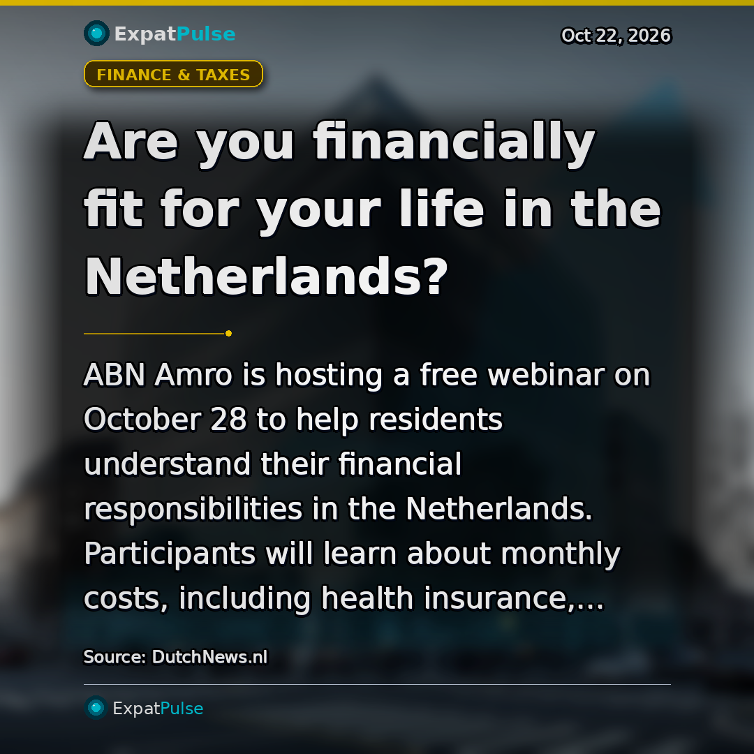 Are you financially fit for your life in the Netherlands?