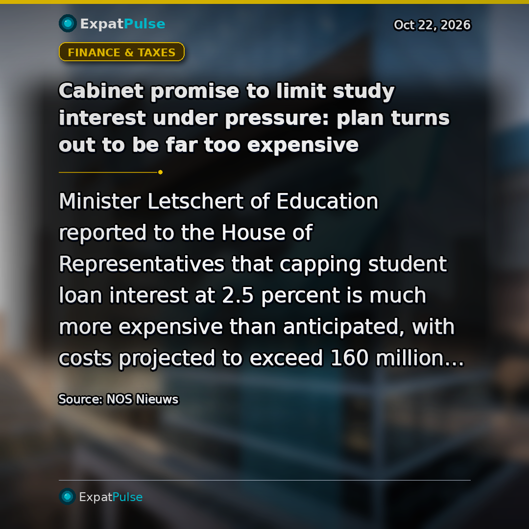 Cabinet promise to limit study interest under pressure: plan turns out to be far too expensive