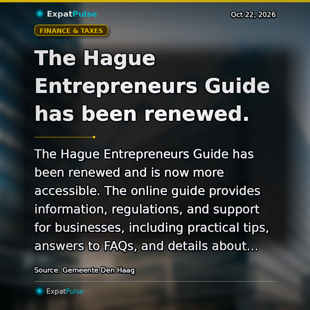 The Hague Entrepreneurs Guide has been renewed.