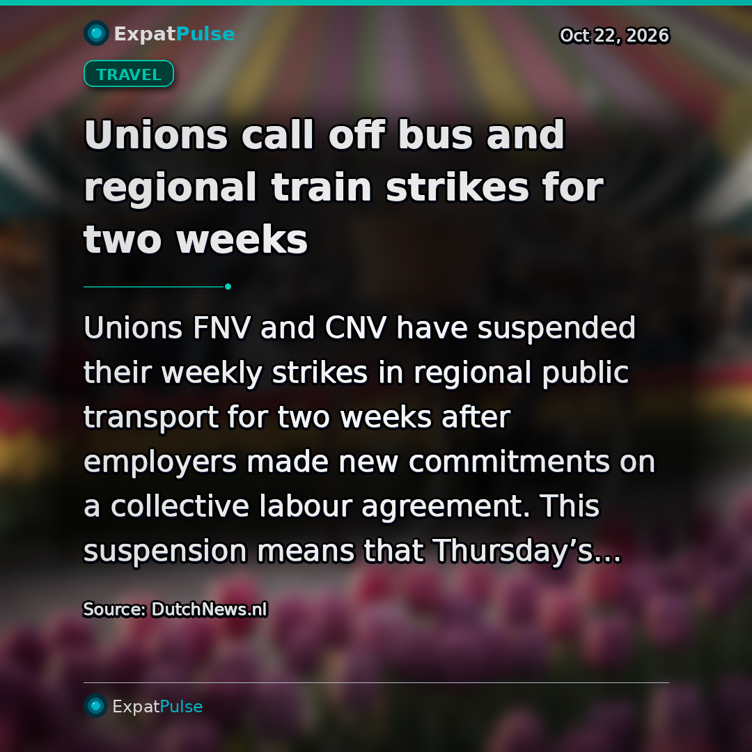 Unions call off bus and regional train strikes for two weeks