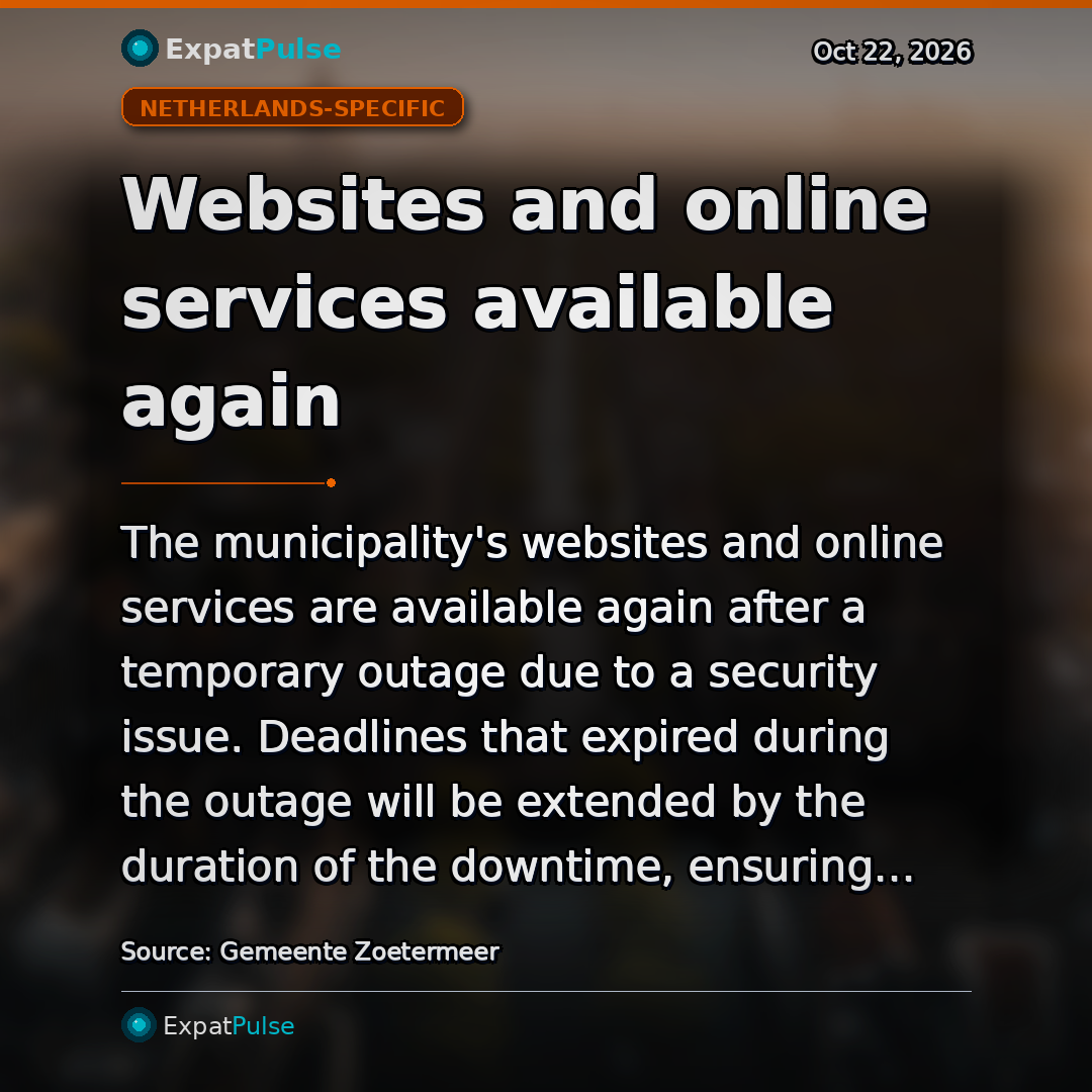 Websites and online services available again