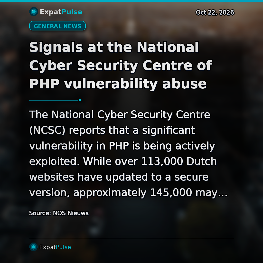 Signals at the National Cyber Security Centre of PHP vulnerability abuse