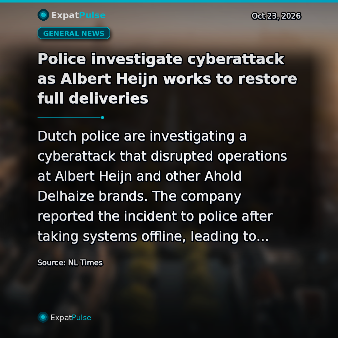 Police investigate cyberattack as Albert Heijn works to restore full deliveries