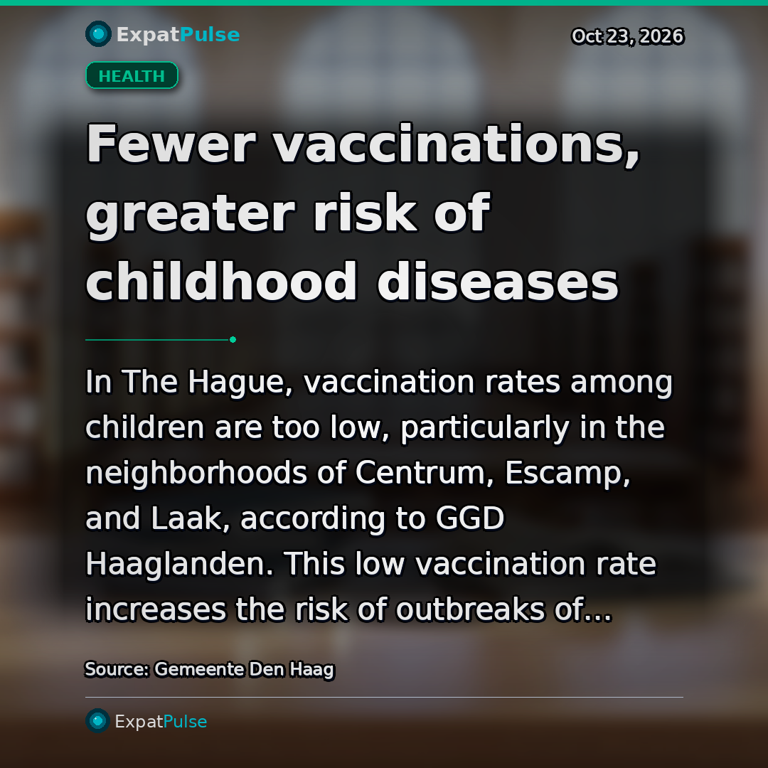Fewer vaccinations, greater risk of childhood diseases