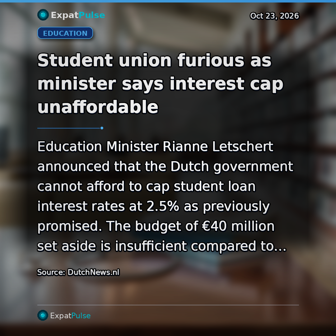 Student union furious as minister says interest cap unaffordable