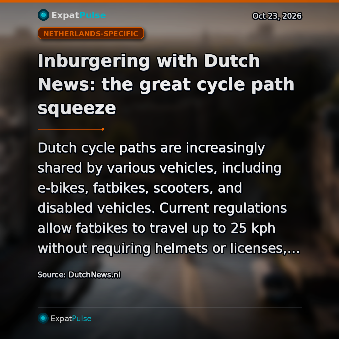 Inburgering with Dutch News: the great cycle path squeeze