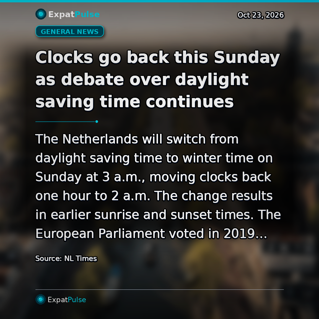 Clocks go back this Sunday as debate over daylight saving time continues