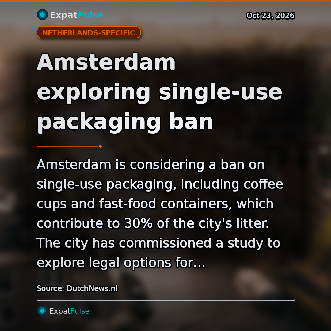 Amsterdam exploring single-use packaging ban