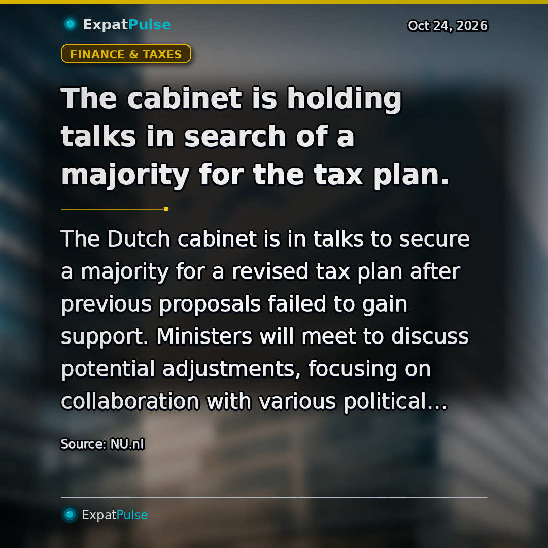 The cabinet is holding talks in search of a majority for the tax plan.