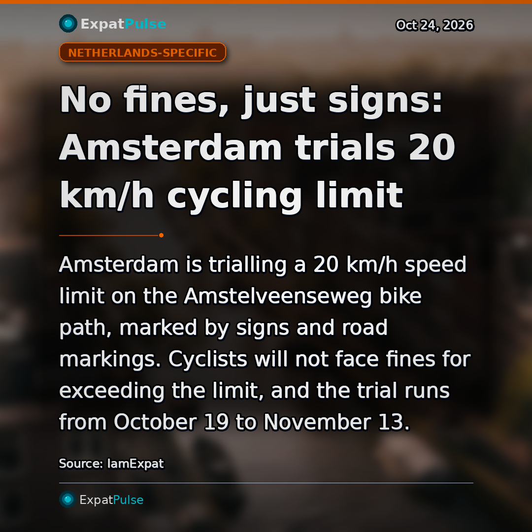 No fines, just signs: Amsterdam trials 20 km/h cycling limit