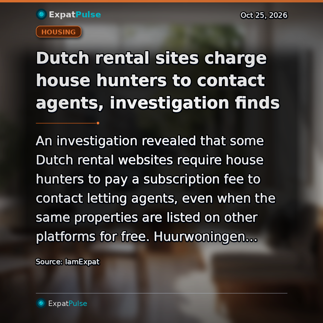 Dutch rental sites charge house hunters to contact agents, investigation finds