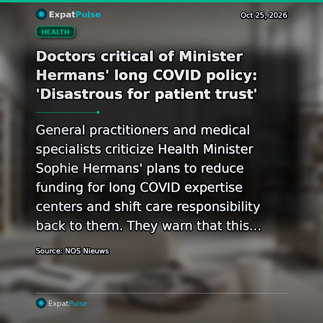 Doctors critical of Minister Hermans' long COVID policy: 'Disastrous for patient trust'