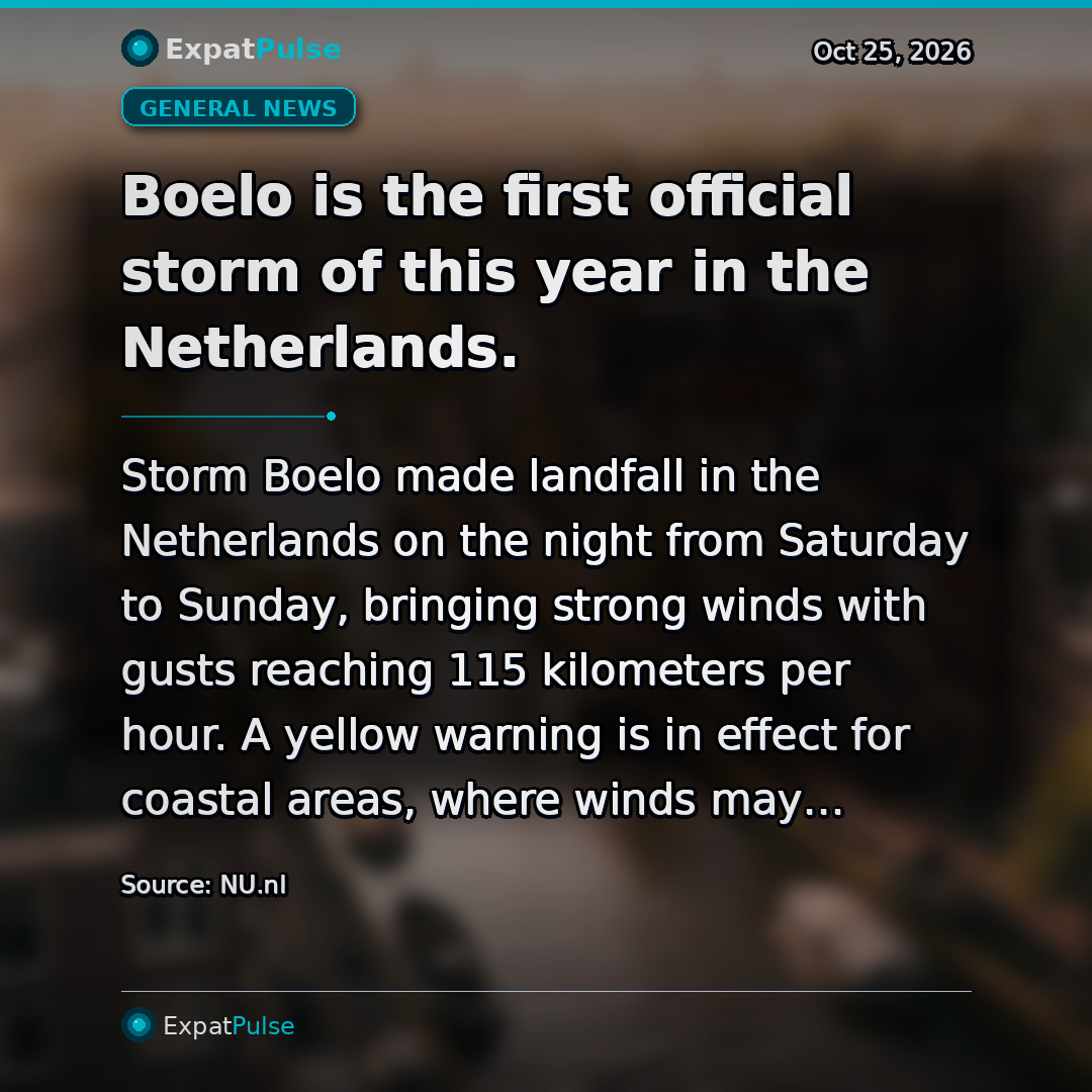 Boelo is the first official storm of this year in the Netherlands.