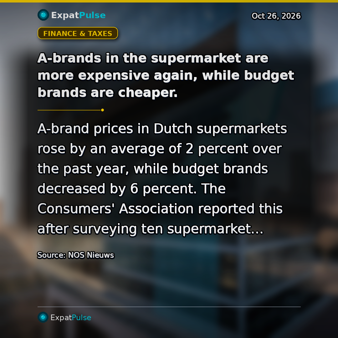 A-brands in the supermarket are more expensive again, while budget brands are cheaper.