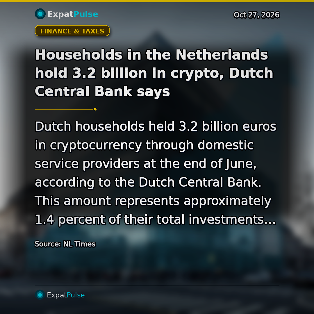 Households in the Netherlands hold 3.2 billion in crypto, Dutch Central Bank says
