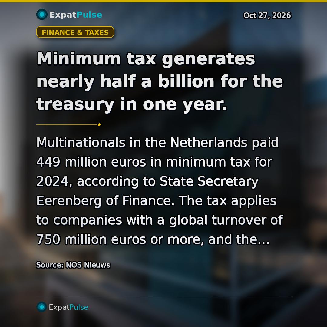 Minimum tax generates nearly half a billion for the treasury in one year.