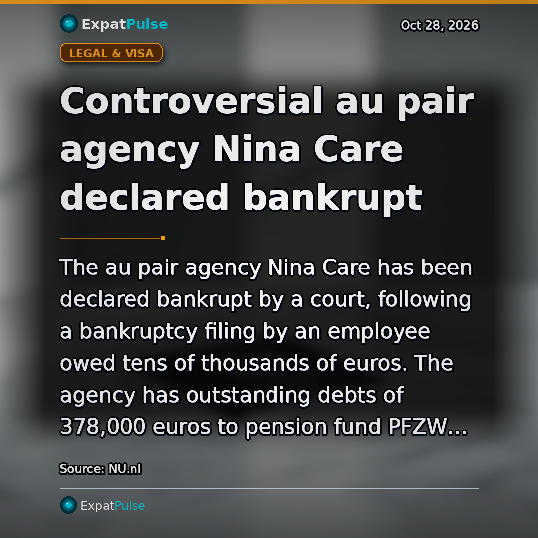 Controversial au pair agency Nina Care declared bankrupt