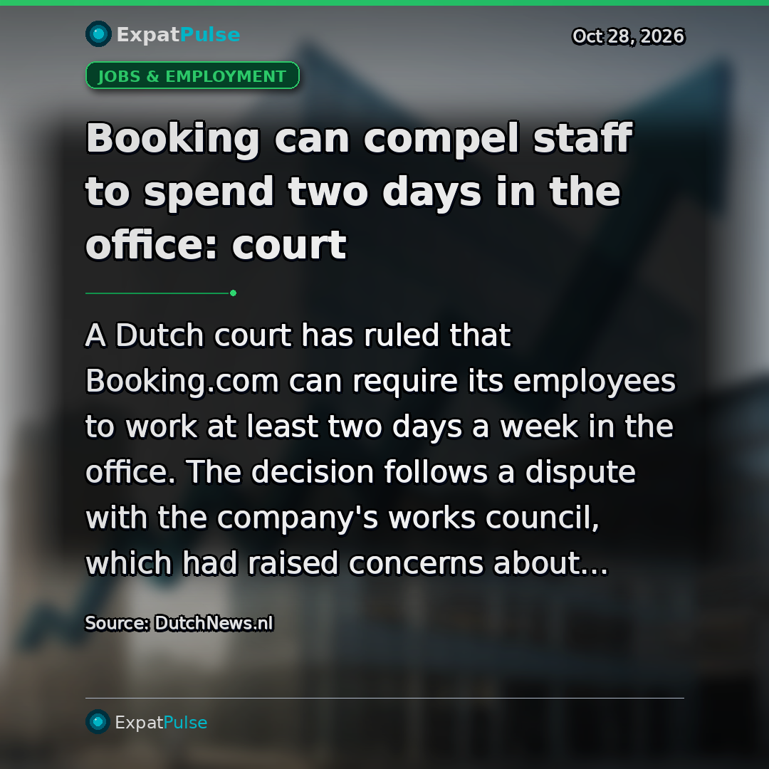 Booking can compel staff to spend two days in the office: court