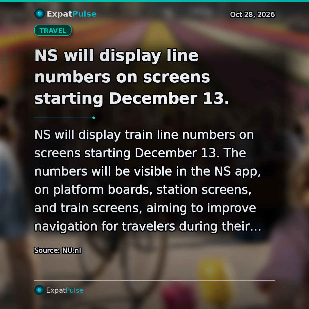 NS will display line numbers on screens starting December 13.