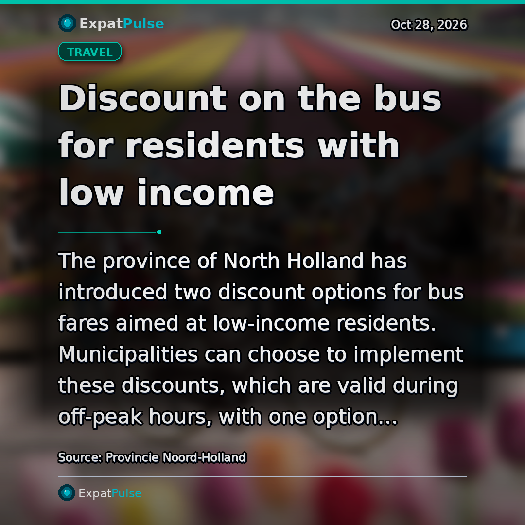 Discount on the bus for residents with low income