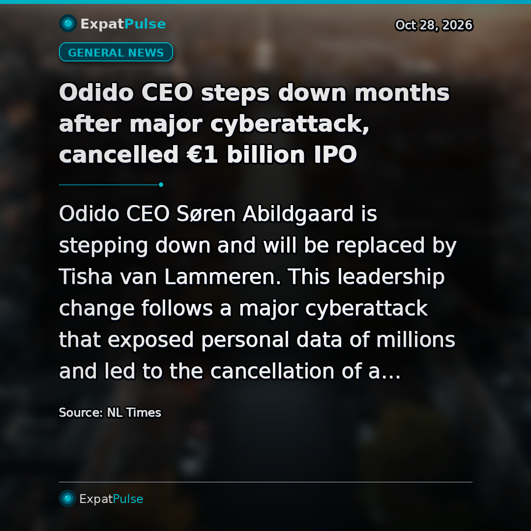 Odido CEO steps down months after major cyberattack, cancelled €1 billion IPO