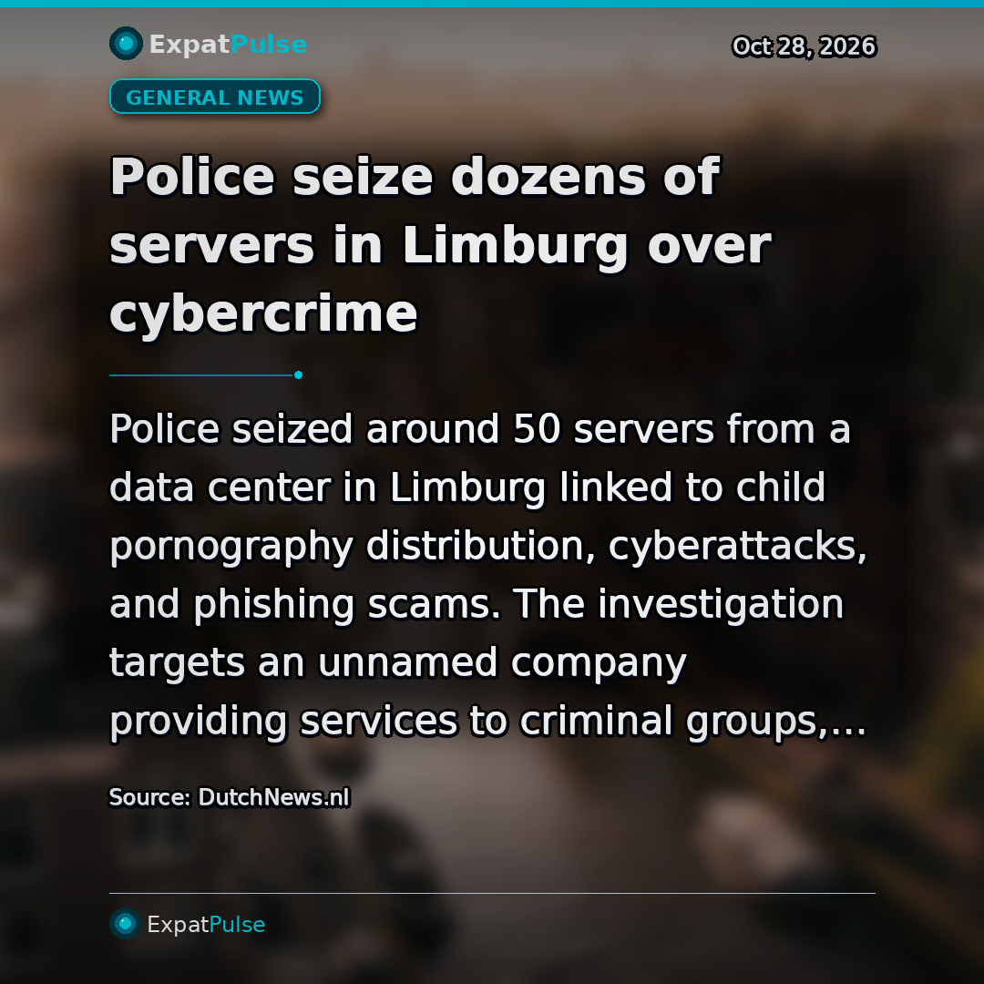 Police seize dozens of servers in Limburg over cybercrime