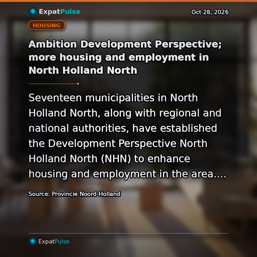 Ambition Development Perspective; more housing and employment in North Holland North
