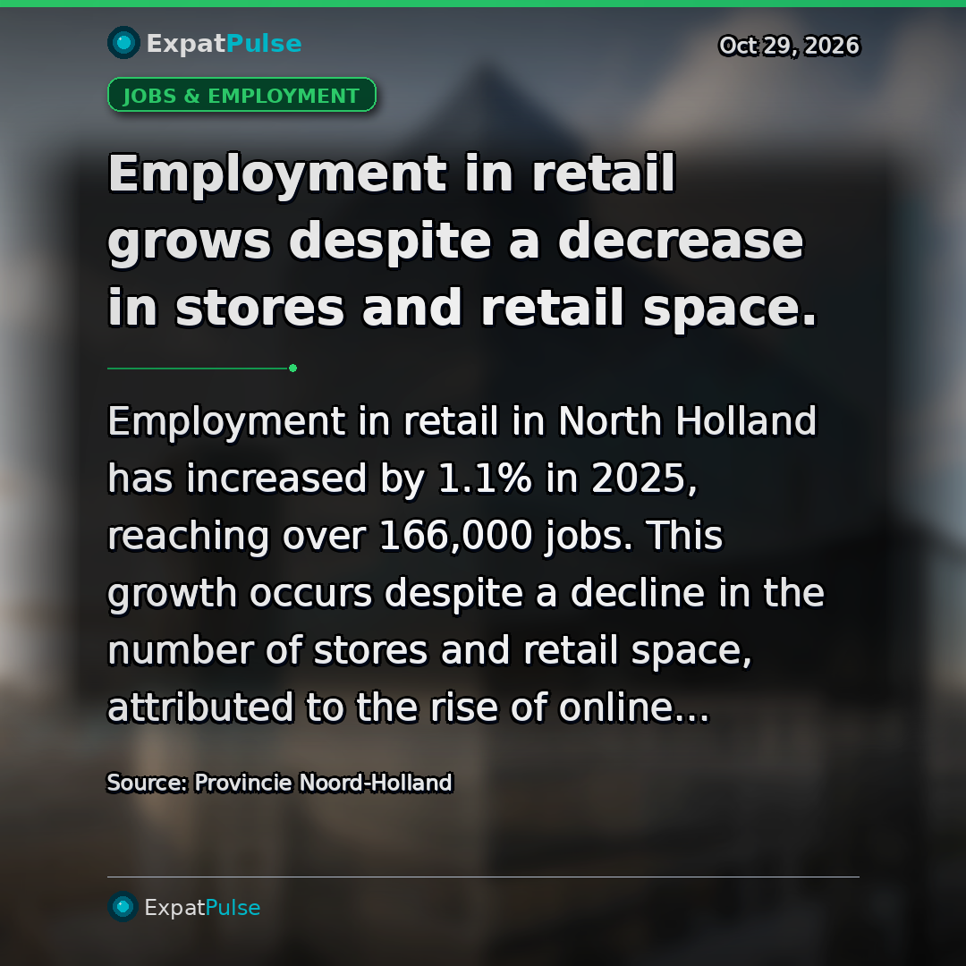 Employment in retail grows despite a decrease in stores and retail space.