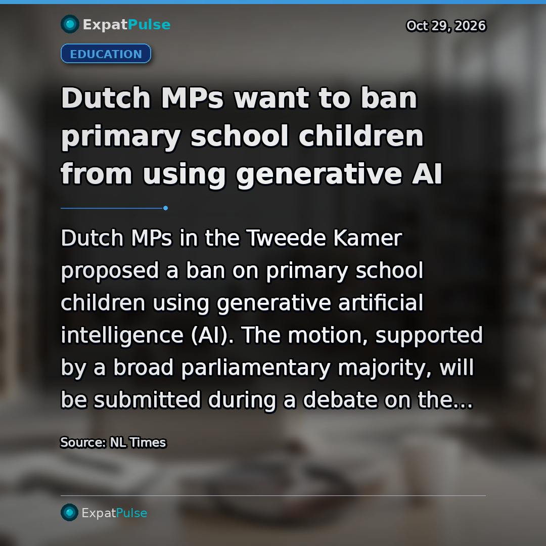 Dutch MPs want to ban primary school children from using generative AI