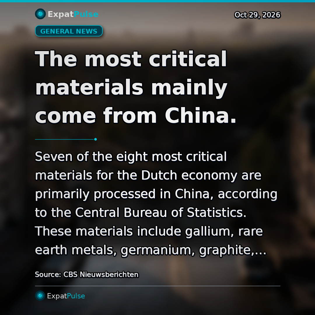 The most critical materials mainly come from China.