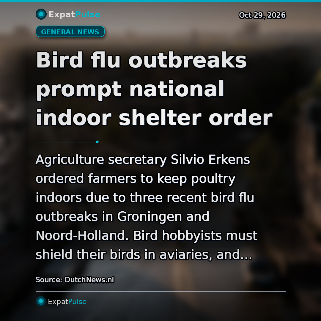 Bird flu outbreaks prompt national indoor shelter order