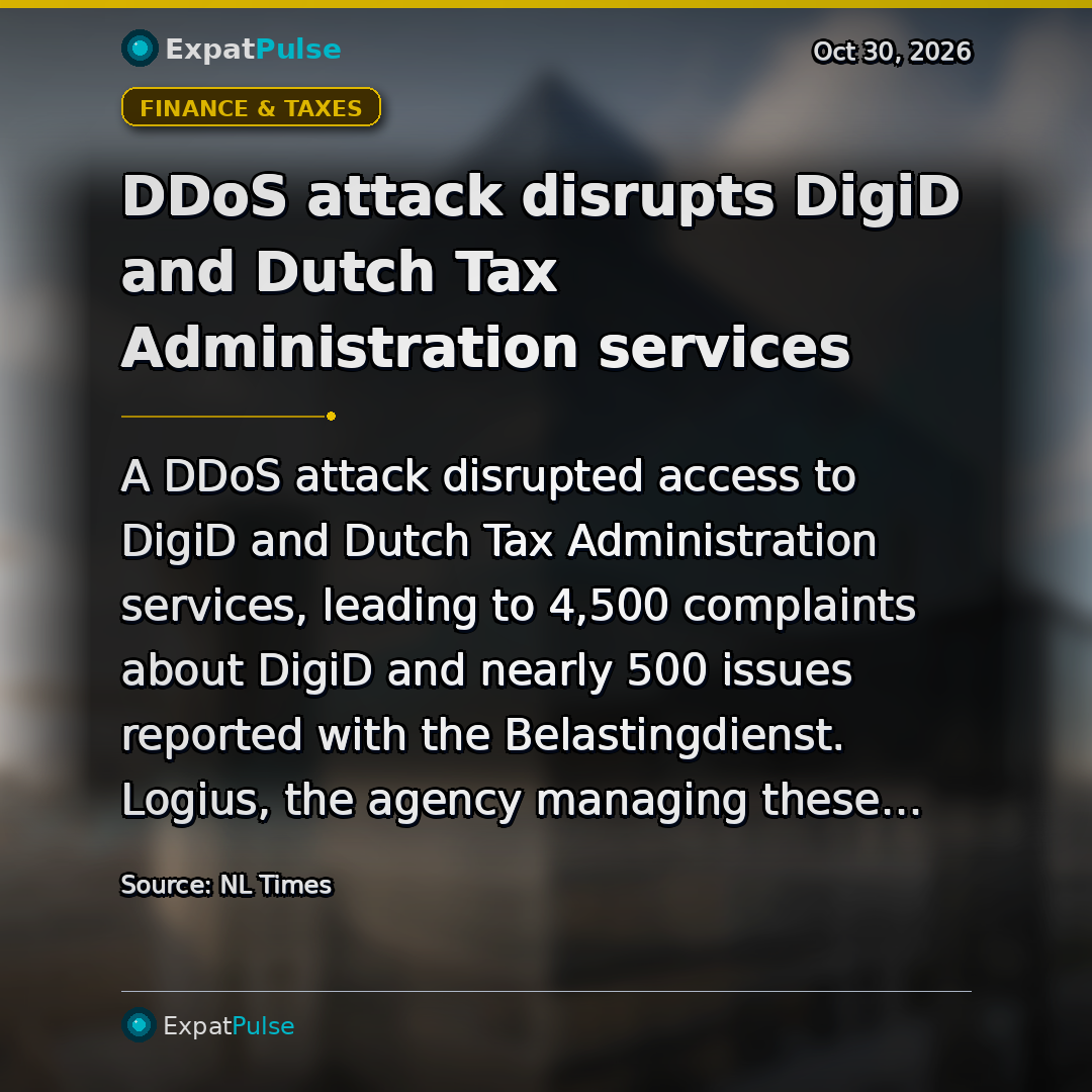 DDoS attack disrupts DigiD and Dutch Tax Administration services