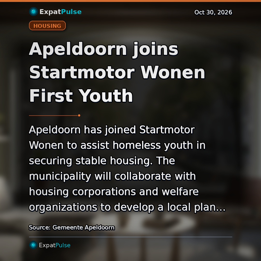 Apeldoorn joins Startmotor Wonen First Youth
