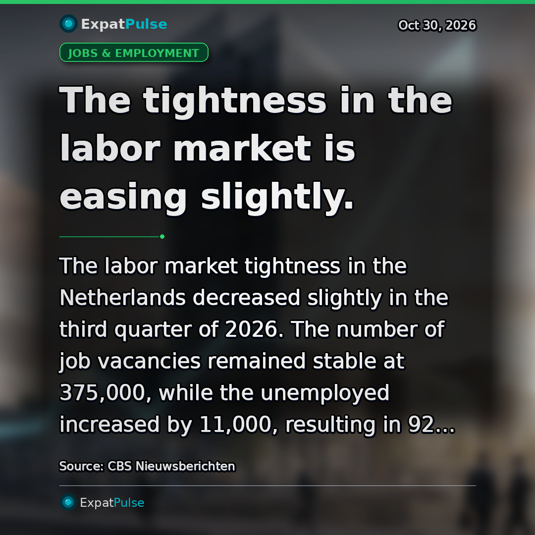 The tightness in the labor market is easing slightly.