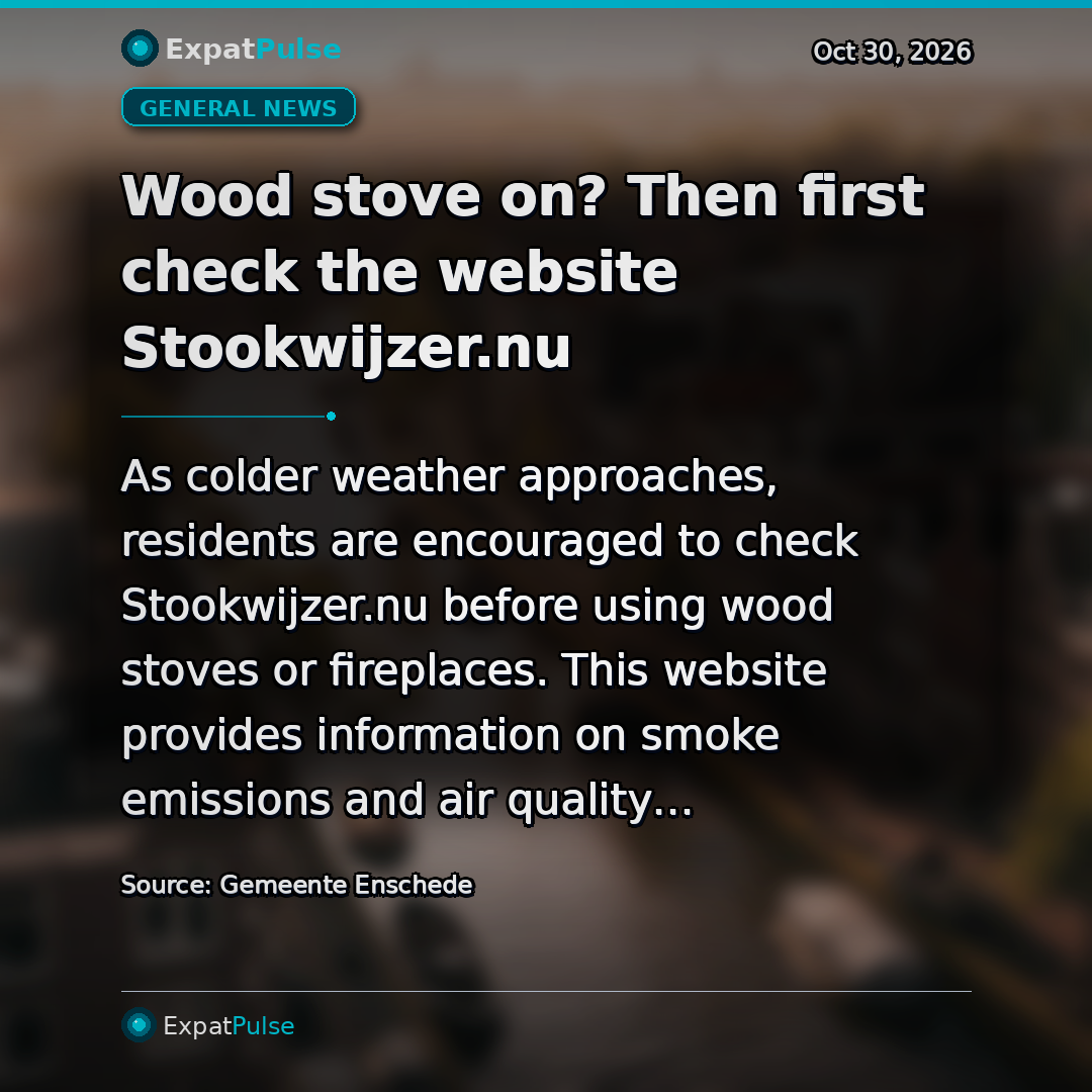 Wood stove on? Then first check the website Stookwijzer.nu