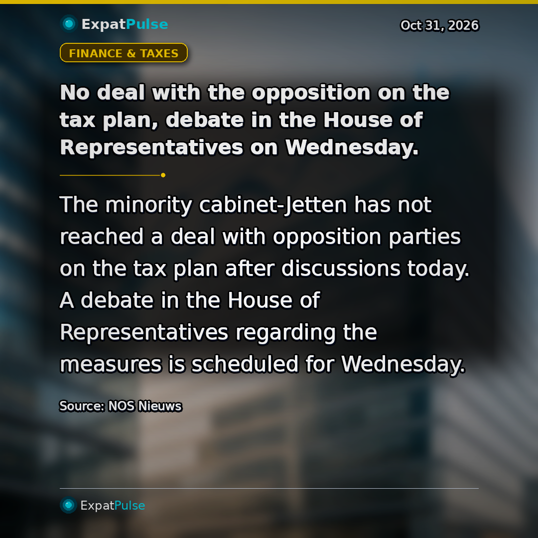 No deal with the opposition on the tax plan, debate in the House of Representatives on Wednesday.