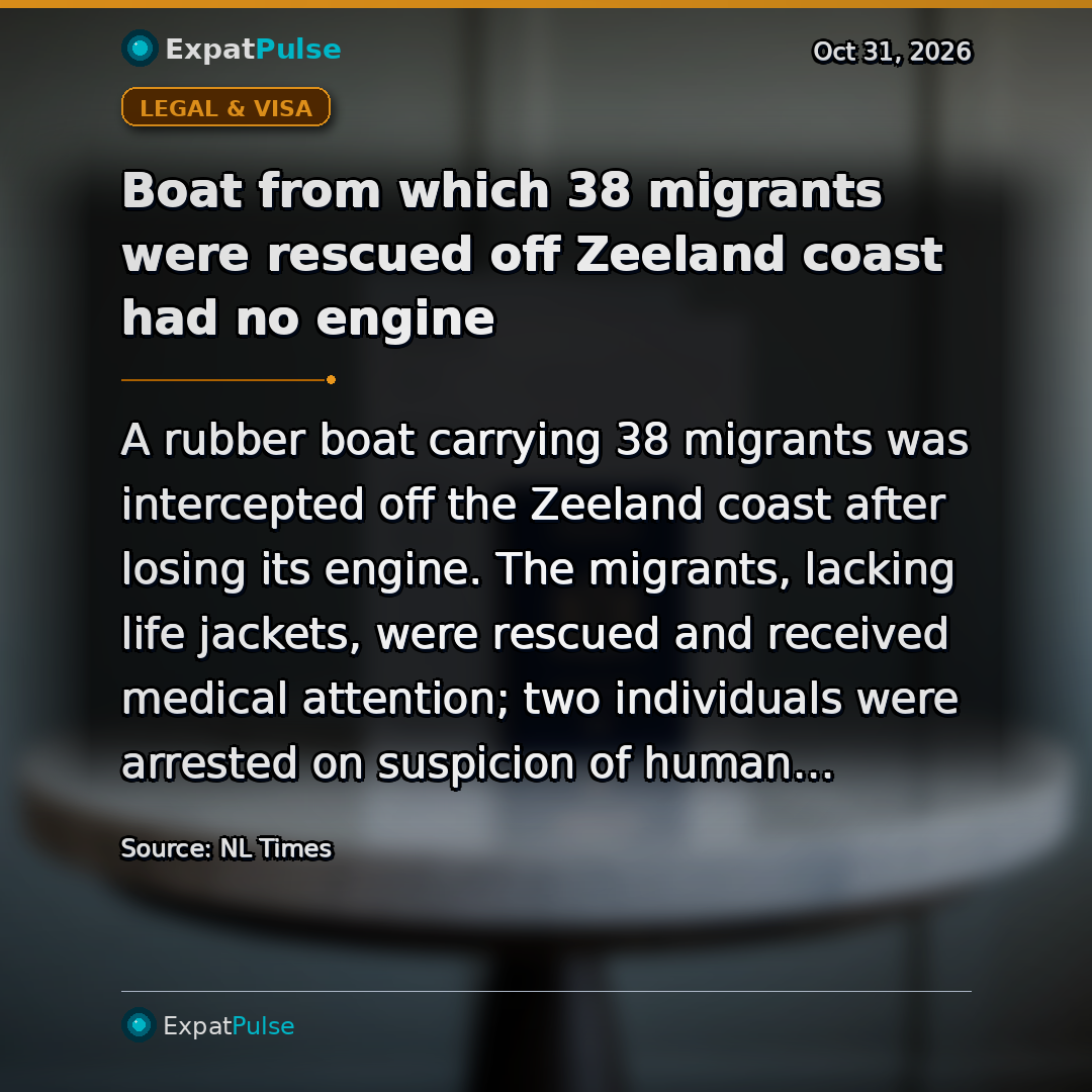 Boat from which 38 migrants were rescued off Zeeland coast had no engine