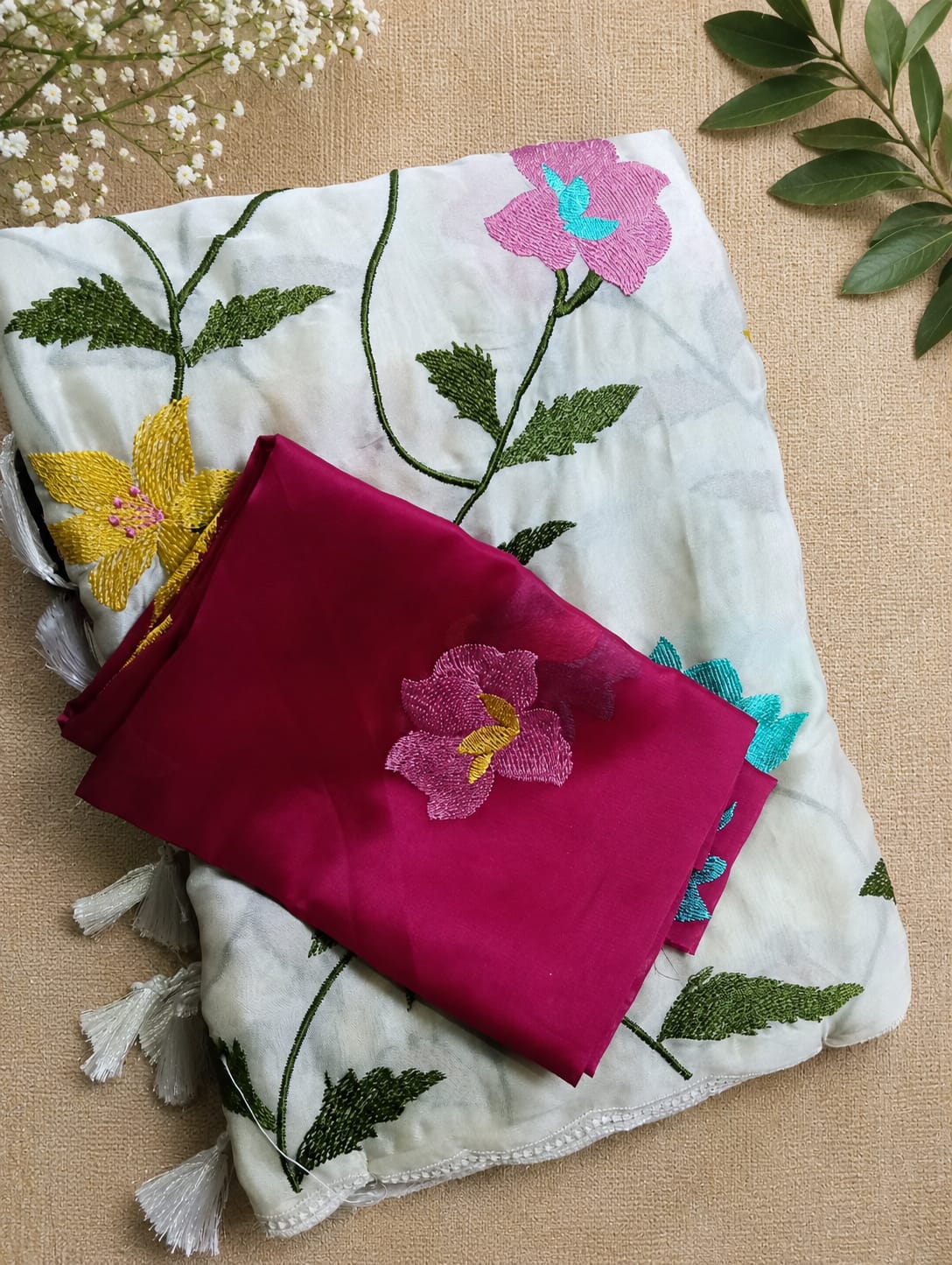 Embroidery sarees