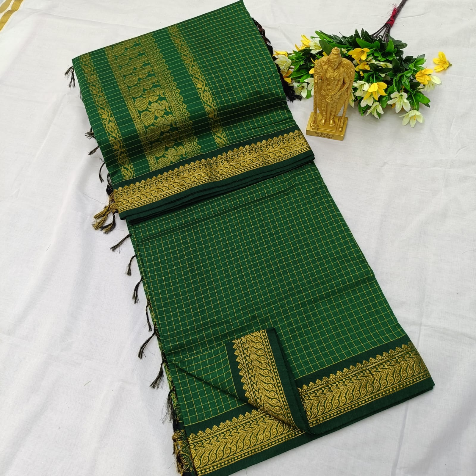 Checked kalyani cotton sarees